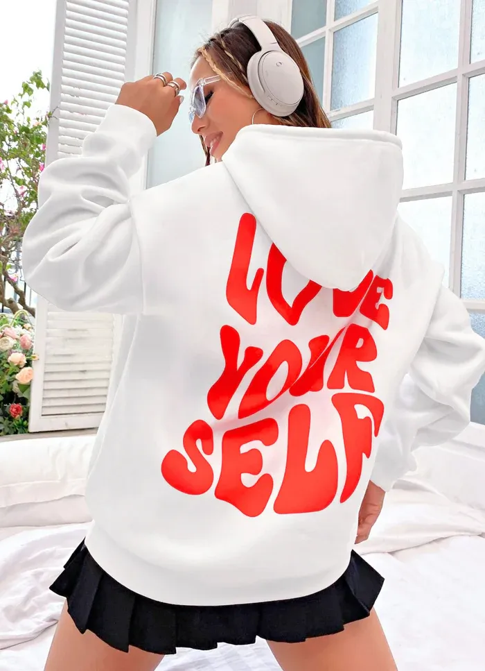 Love Yourself White Hoodie