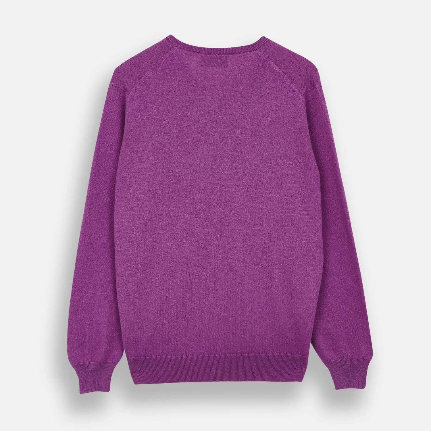 Magenta Cashmere V-Neck Jumper