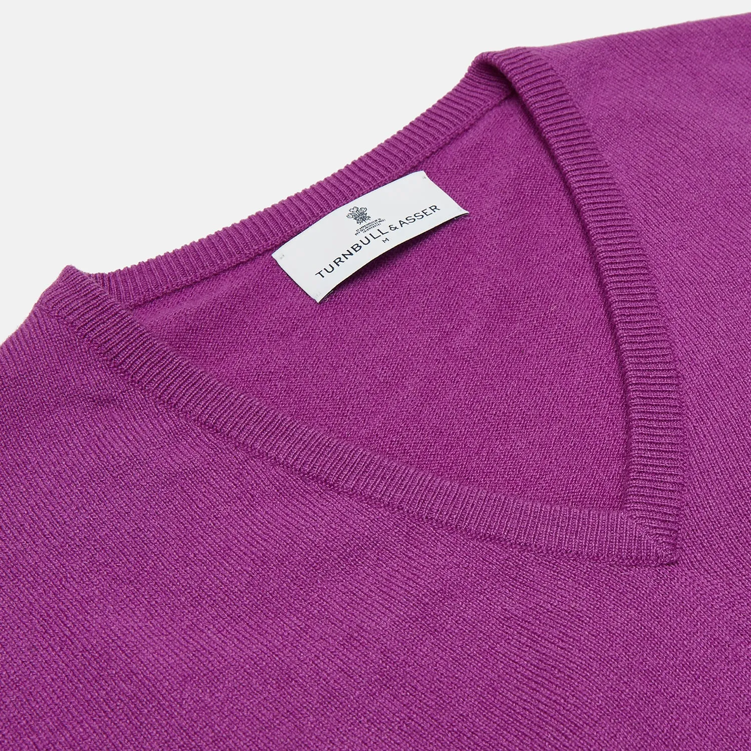 Magenta Cashmere V-Neck Jumper