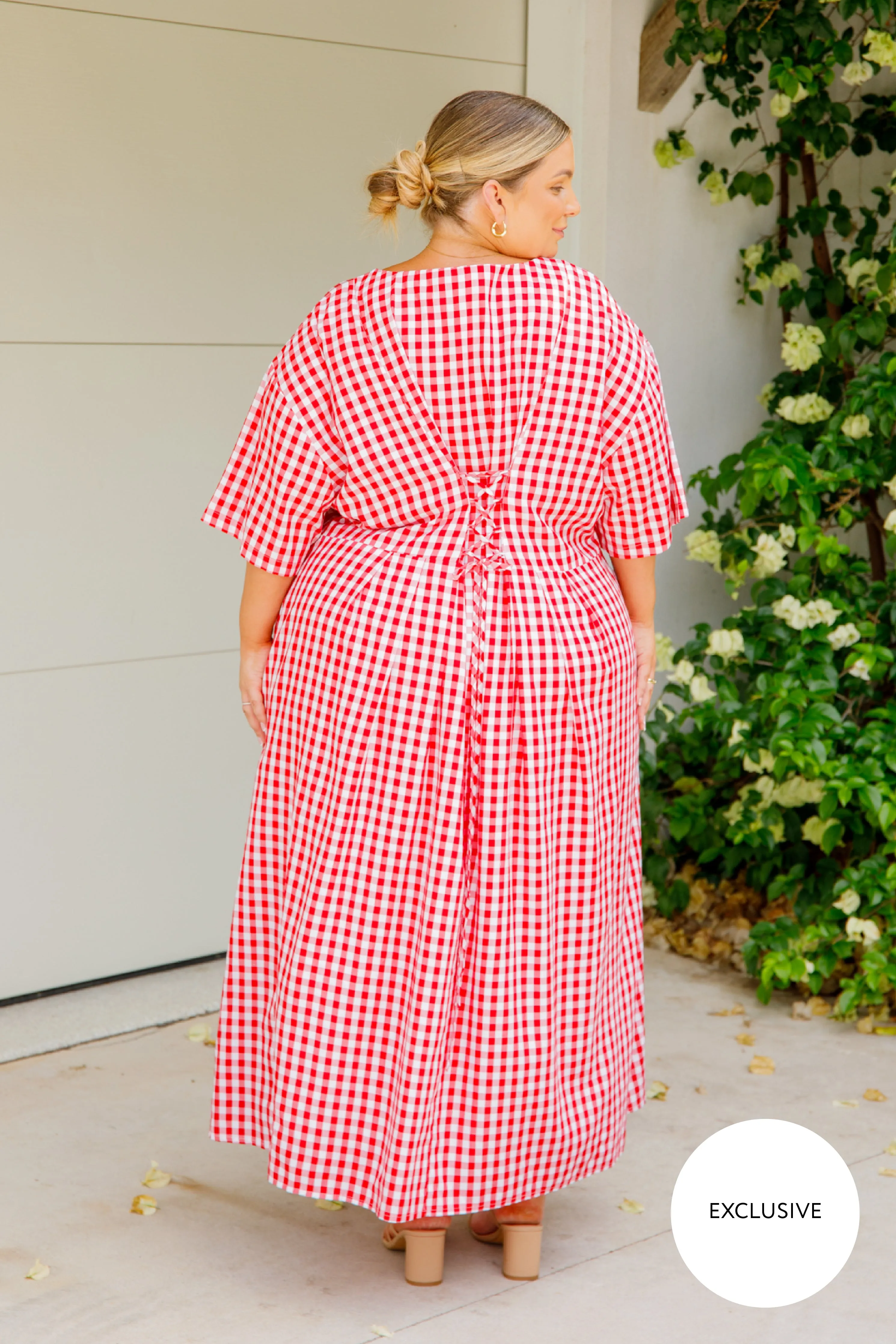 Maia Dress | Red Gingham