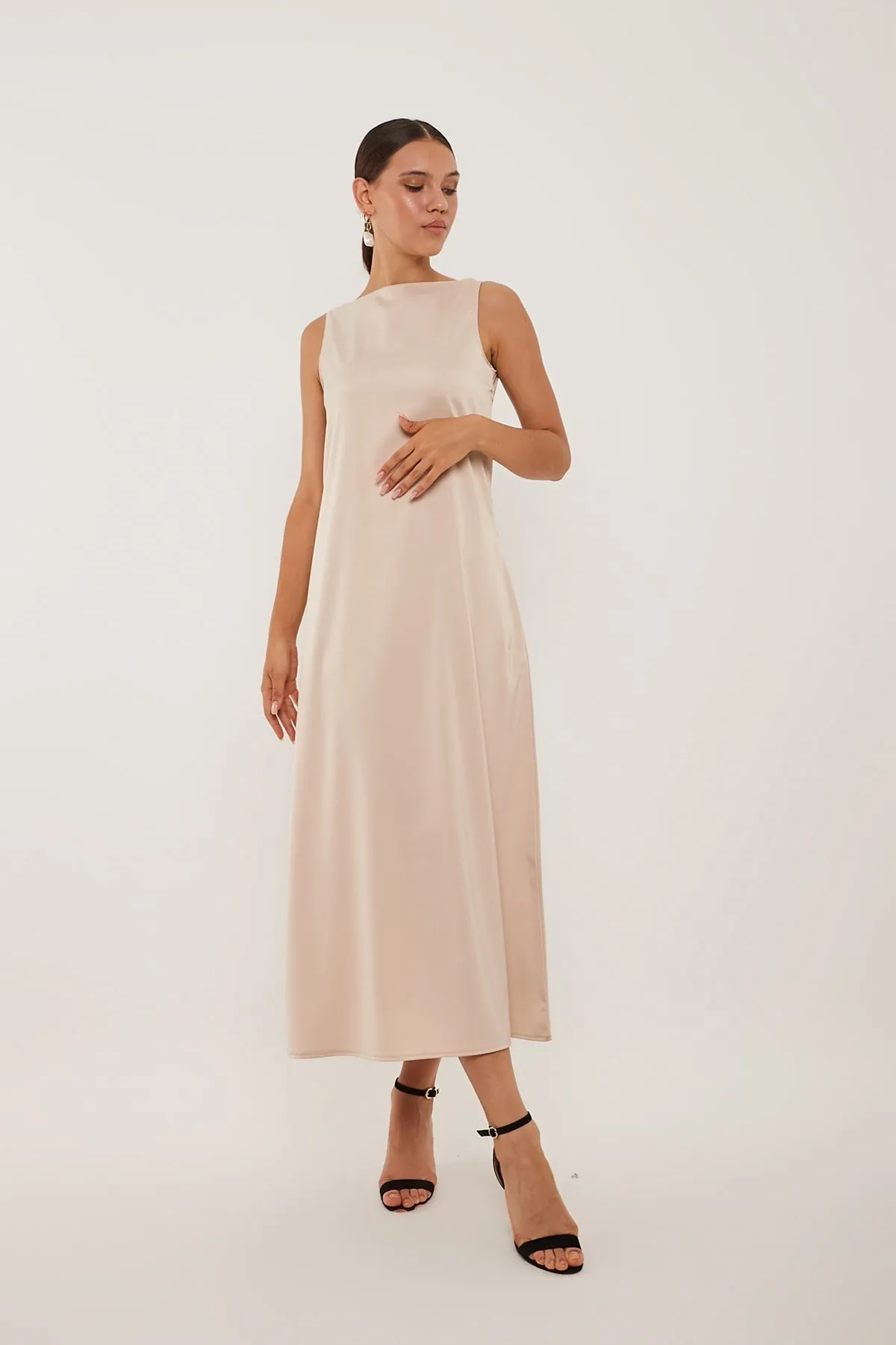 Maxi Basic Dress - Beige