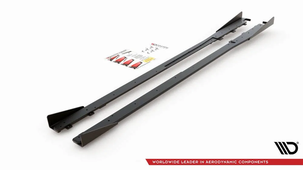 Maxton Design - STREET PRO SIDE SKIRTS DIFFUSERS   FLAPS TOYOTA GR YARIS MK4