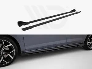 Maxton Design -  Street PRO Side Skirts Diffusers   Flaps Volkswagen Polo GTI Mk6 Facelift