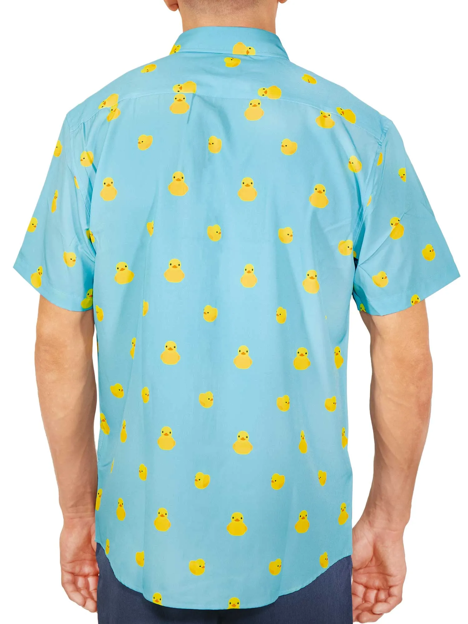 Mens Button Down Shirt - Rubber Duck ( Stretch )