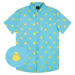 Mens Button Down Shirt - Rubber Duck ( Stretch )