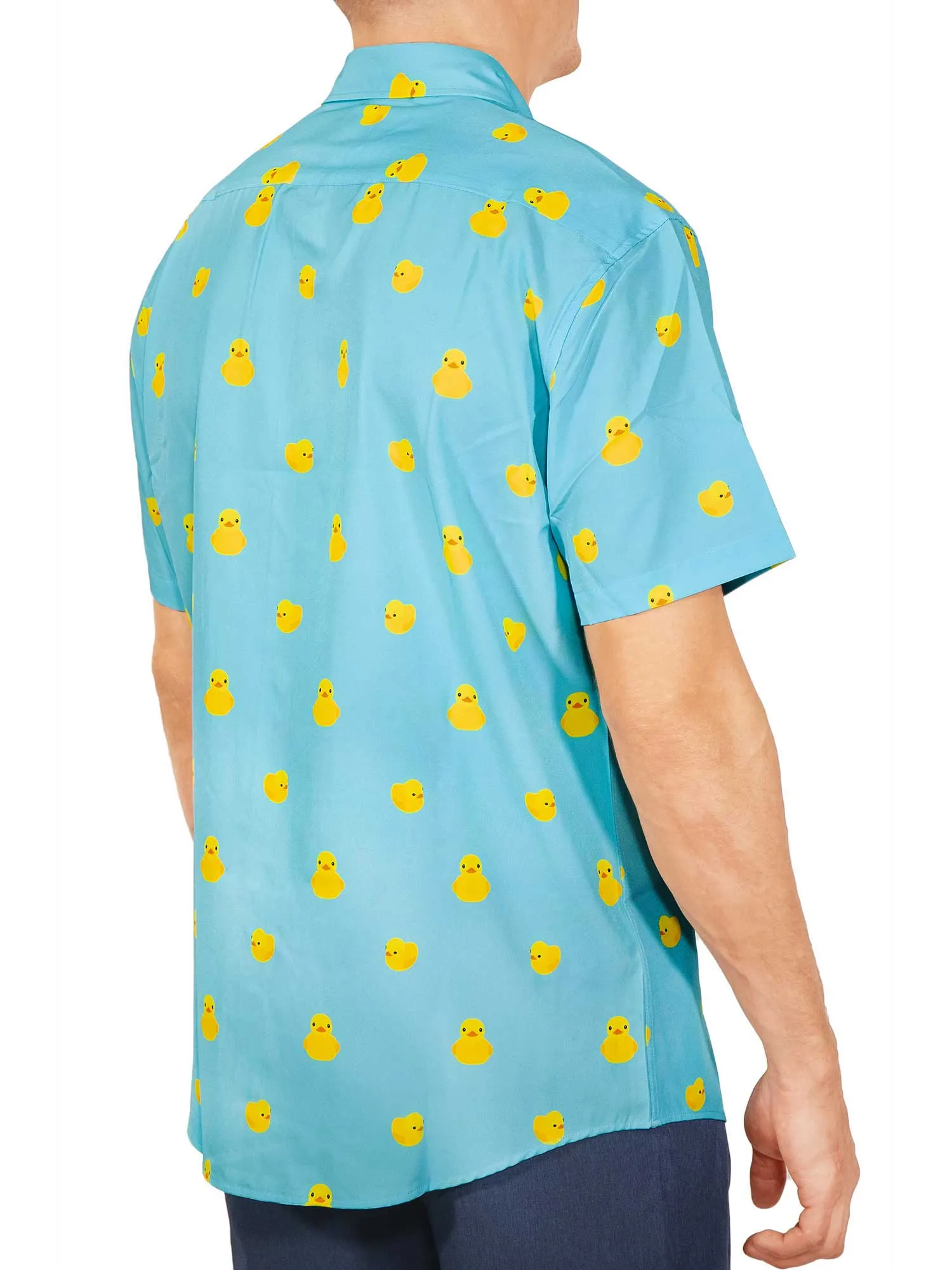 Mens Button Down Shirt - Rubber Duck ( Stretch )