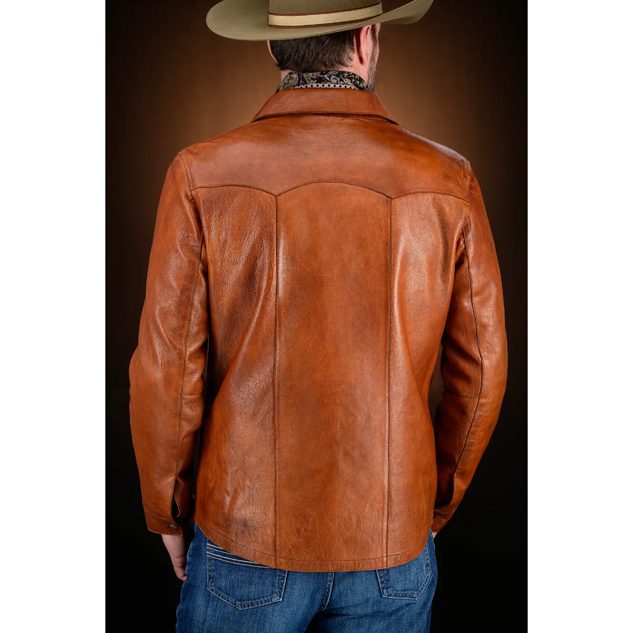 Men's Leather Shirt Jacket