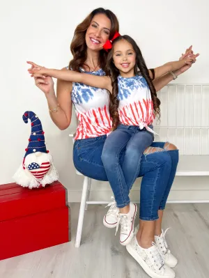 Mommy and Me Americana Tie Dye Tank Top