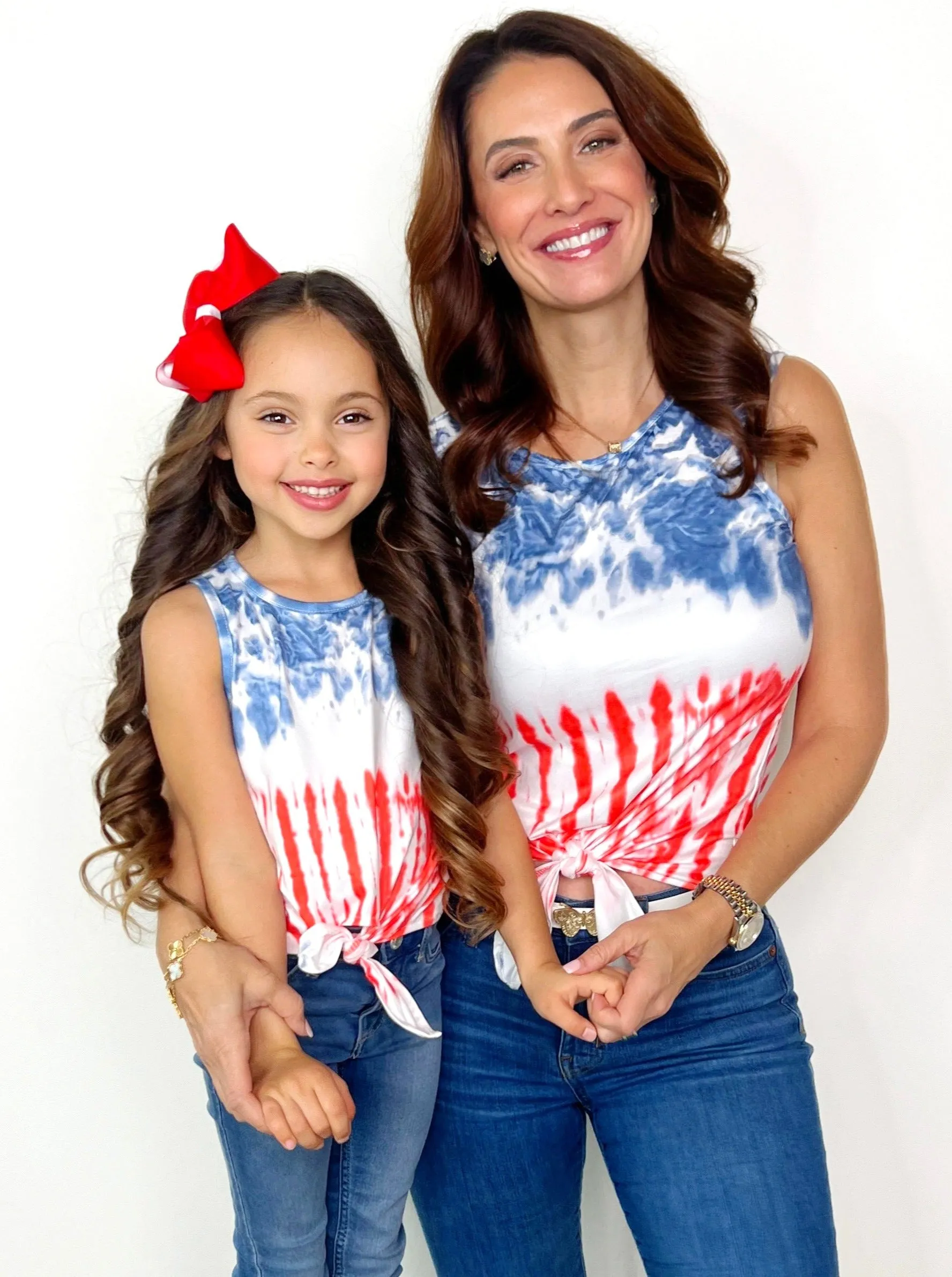 Mommy and Me Americana Tie Dye Tank Top