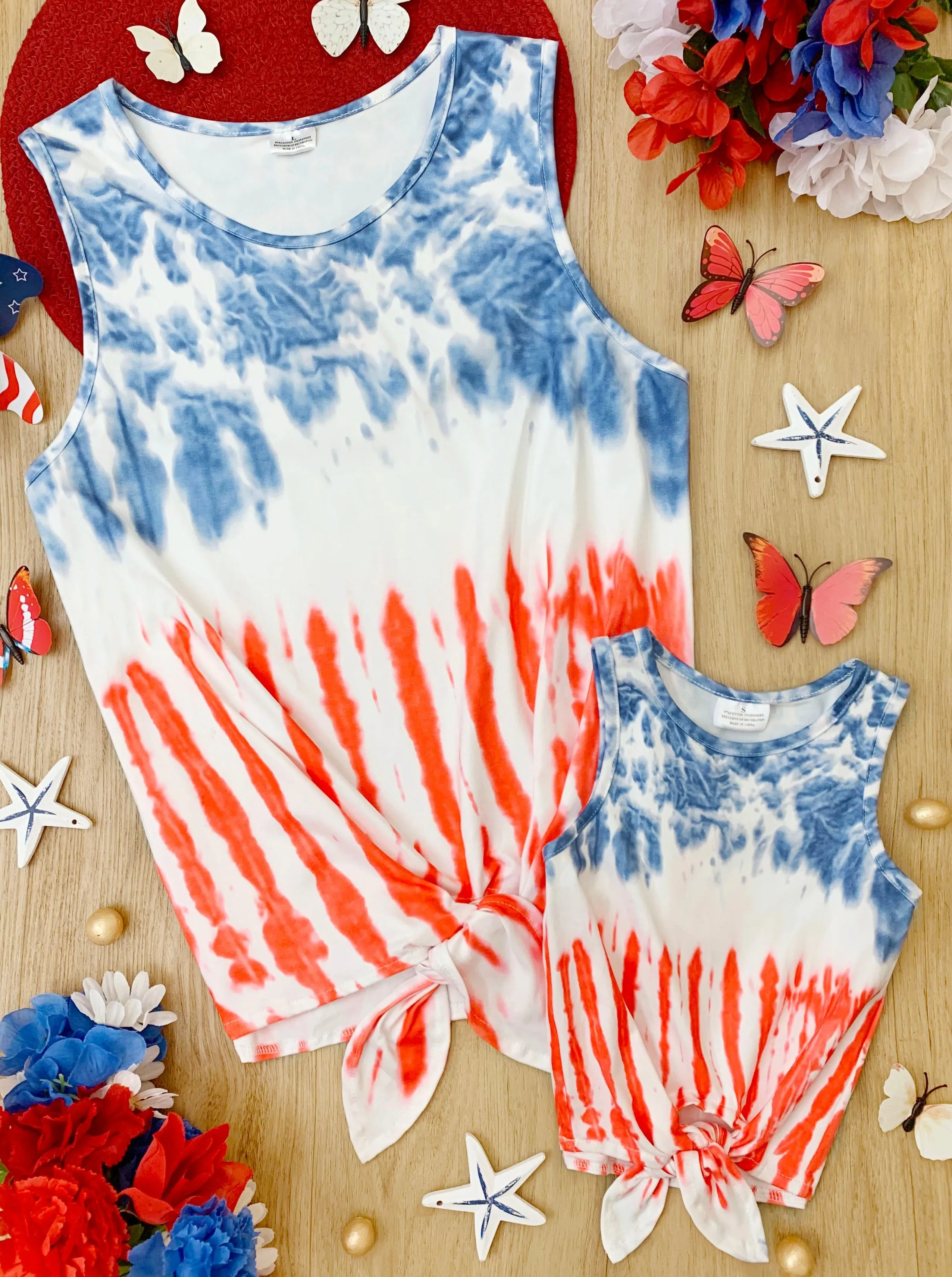 Mommy and Me Americana Tie Dye Tank Top