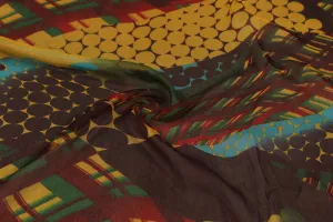 Multicolour Printed Silk Georgette Fabric