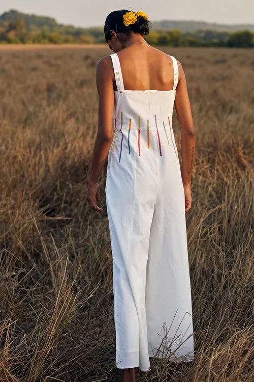 Okhai 'Flash' Hand Embroidered Pure Cotton Jumpsuit