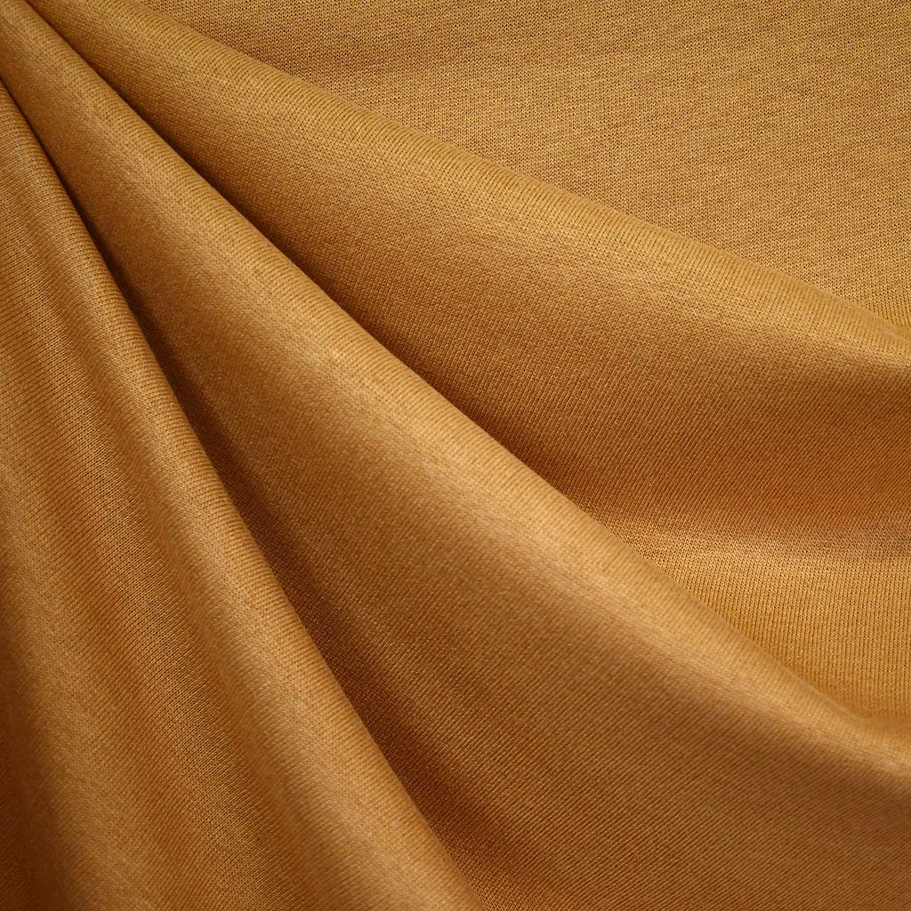 Organic Cotton Tencel French Terry Solid Turmeric