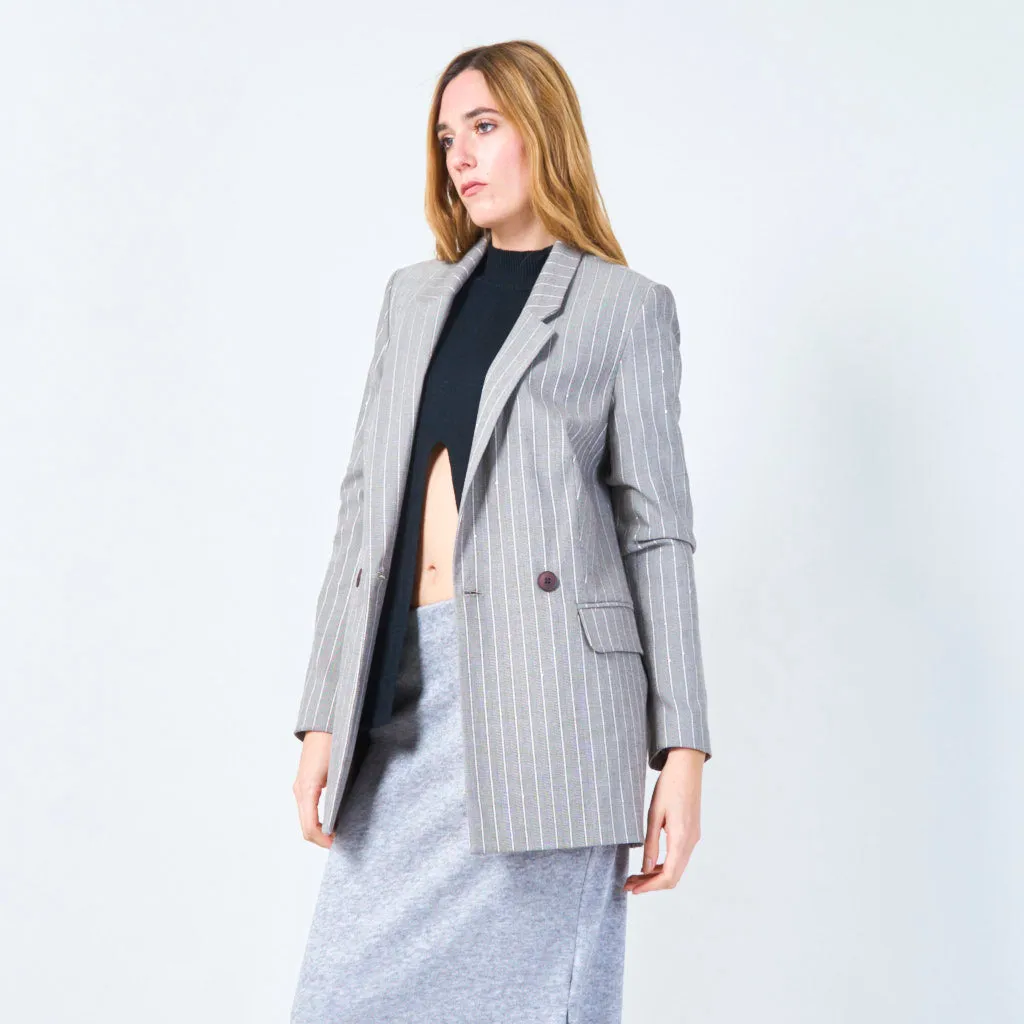 Pinstripe oversized blazer wholesale