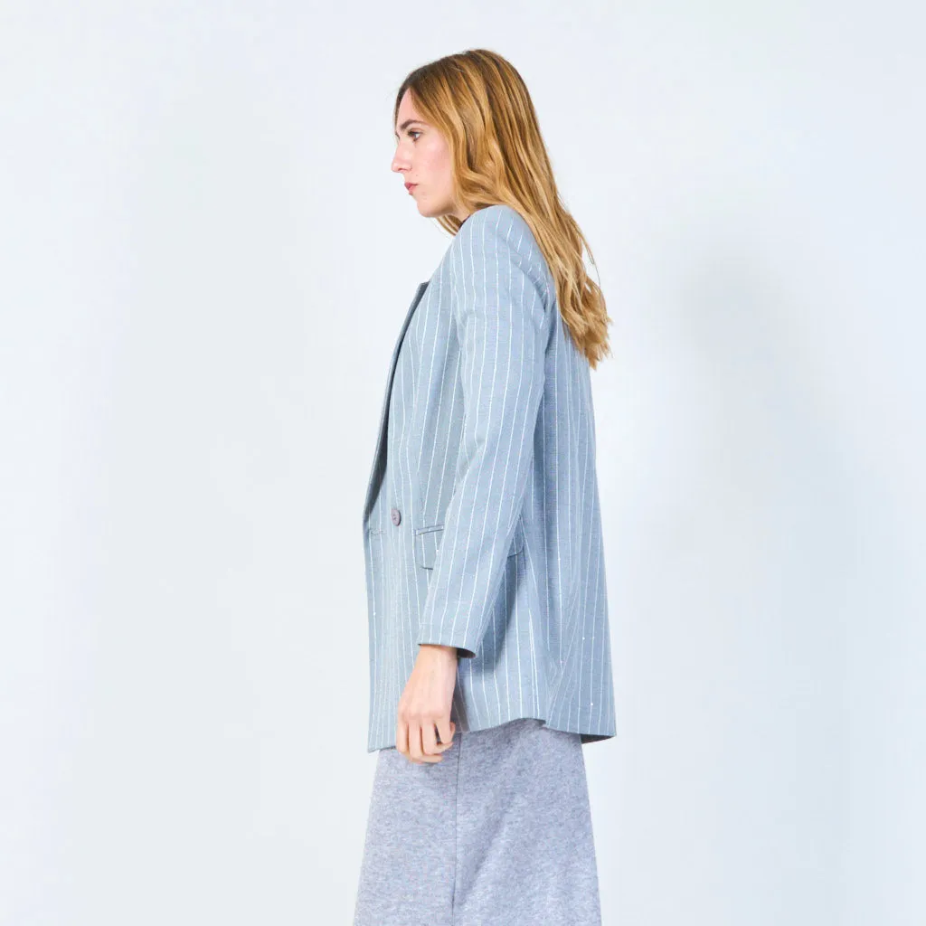 Pinstripe oversized blazer wholesale