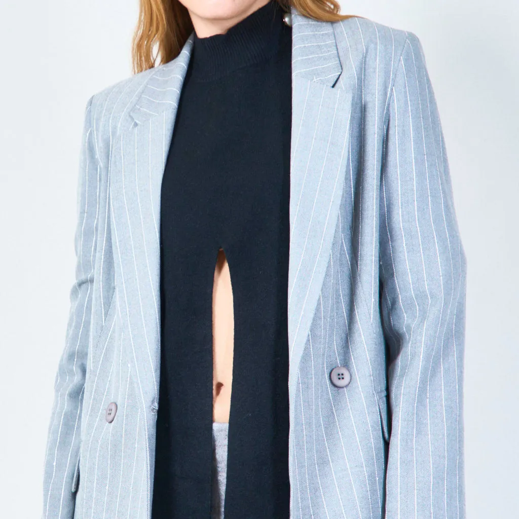 Pinstripe oversized blazer wholesale