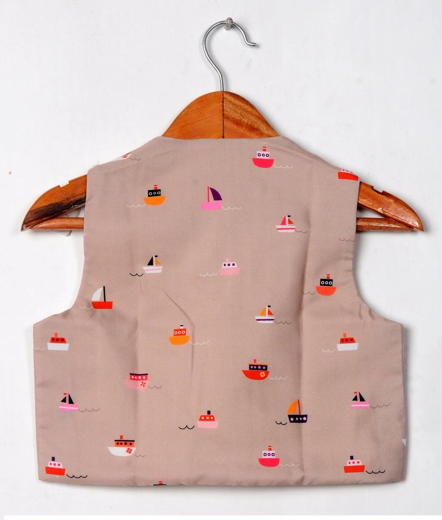 Pre-Order: Beige Boat Printed Waistcoat