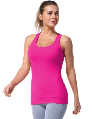 Racerback Athletic Tank Tops magenta_Gym