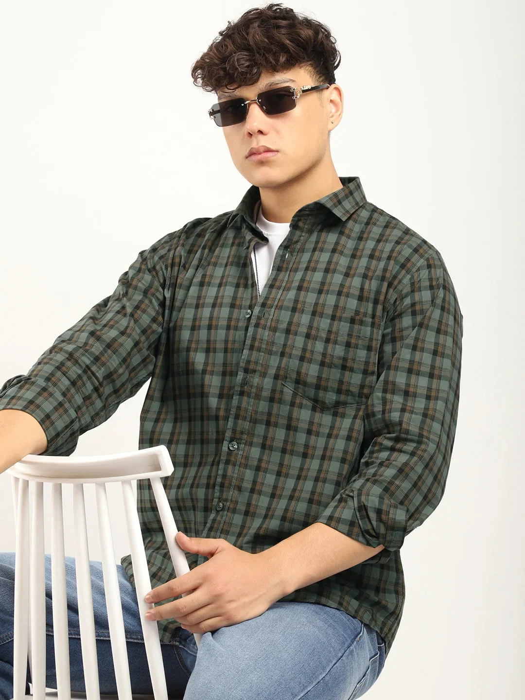 Regal Roots Sea Green Full Sleeve Shirts