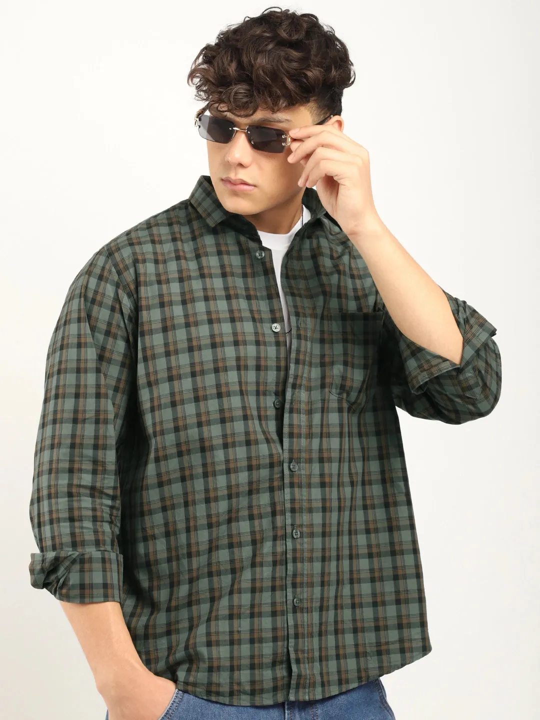 Regal Roots Sea Green Full Sleeve Shirts