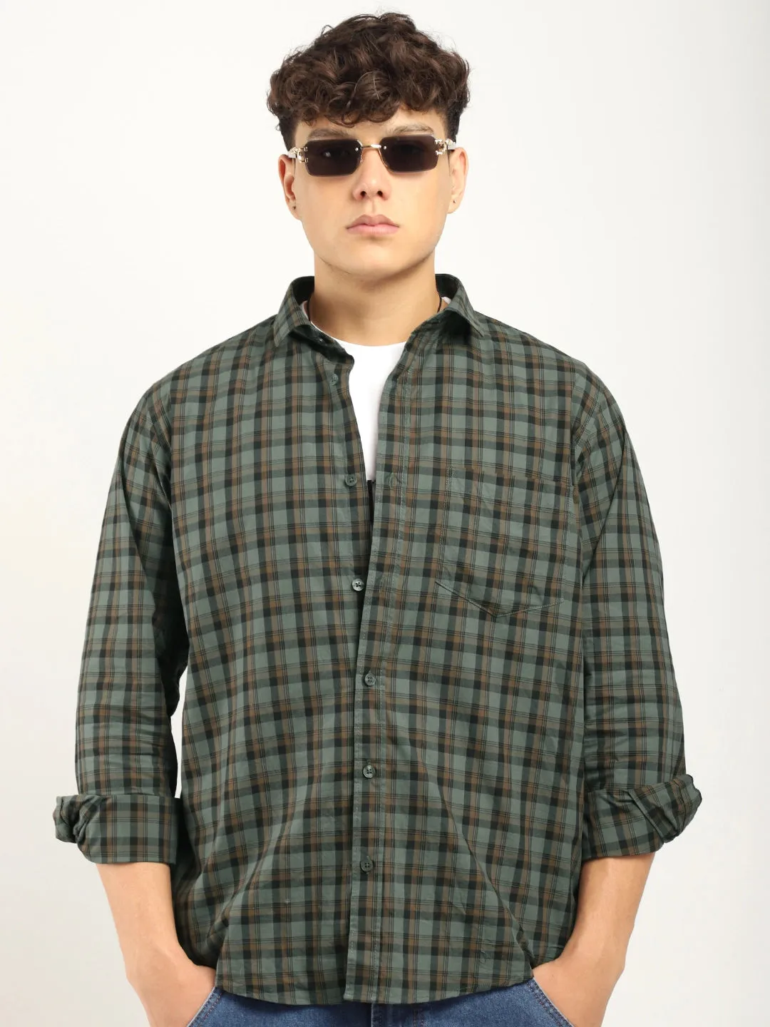 Regal Roots Sea Green Full Sleeve Shirts