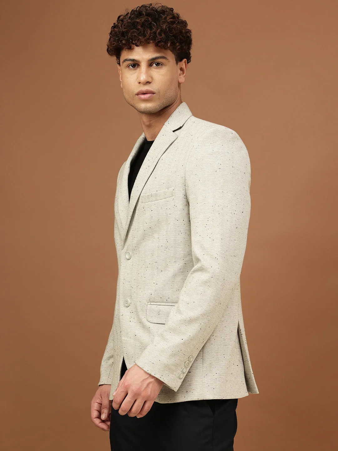 Richlook Men Desert Grey Smart Fit Blazer