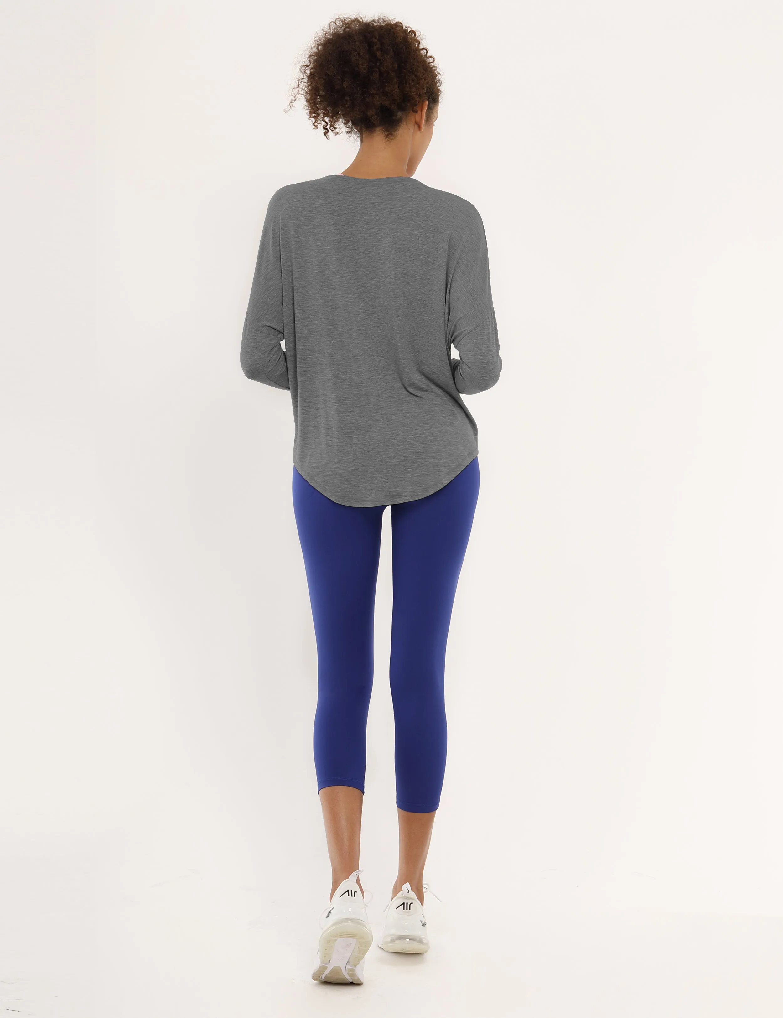 Running Batwing Tunic Tops heathercharcoal_Running