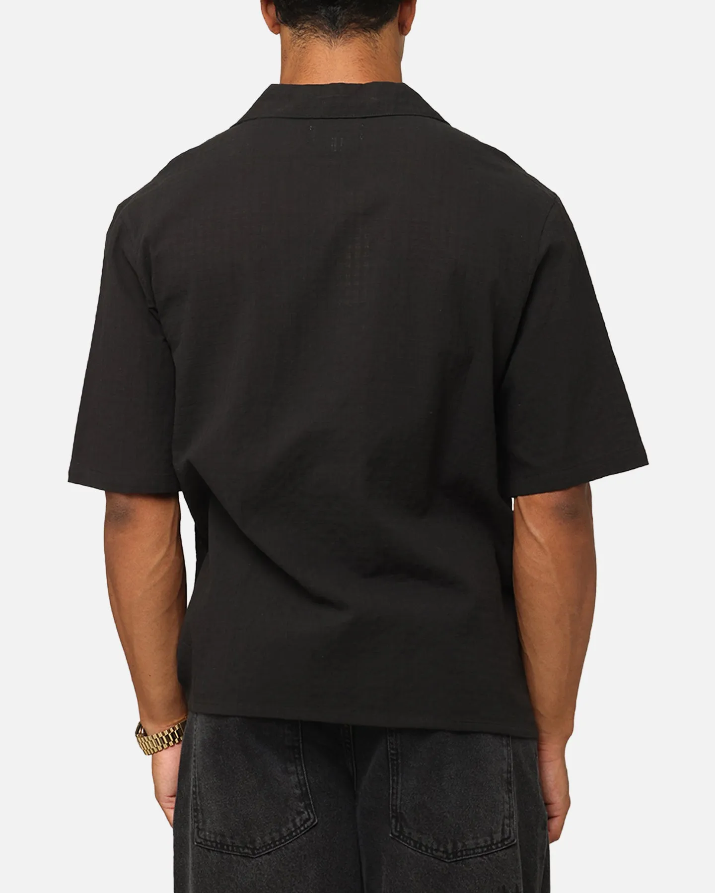 Saint Morta Textured Short Sleeve Shirt Black