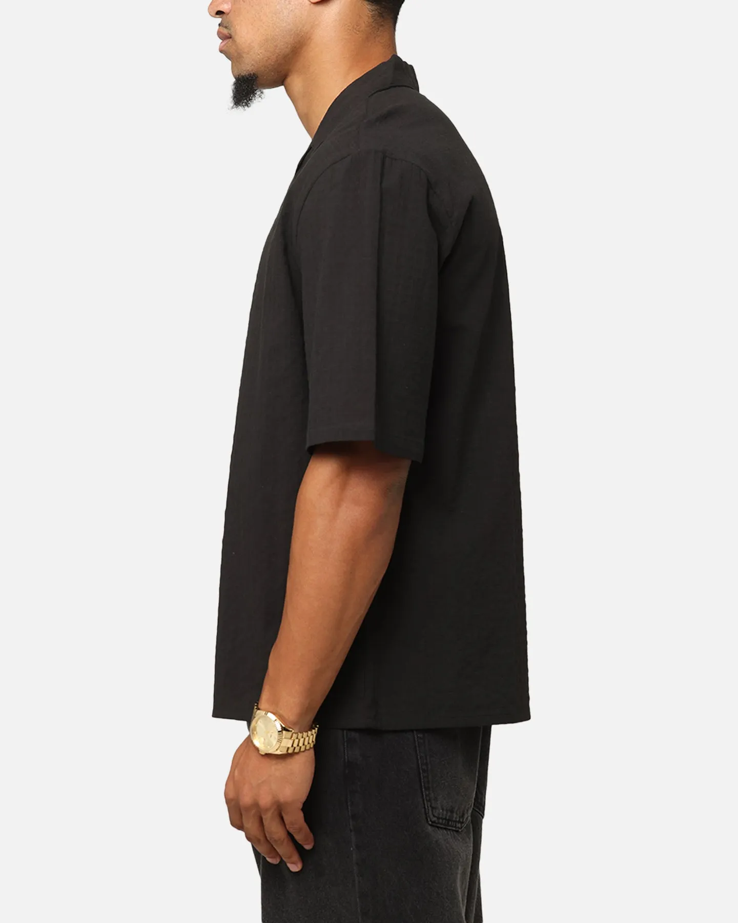 Saint Morta Textured Short Sleeve Shirt Black