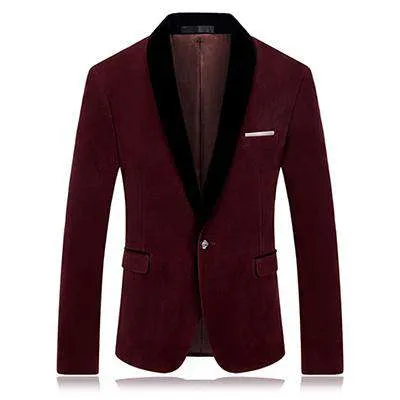 Single Button Slim Fit Blazer