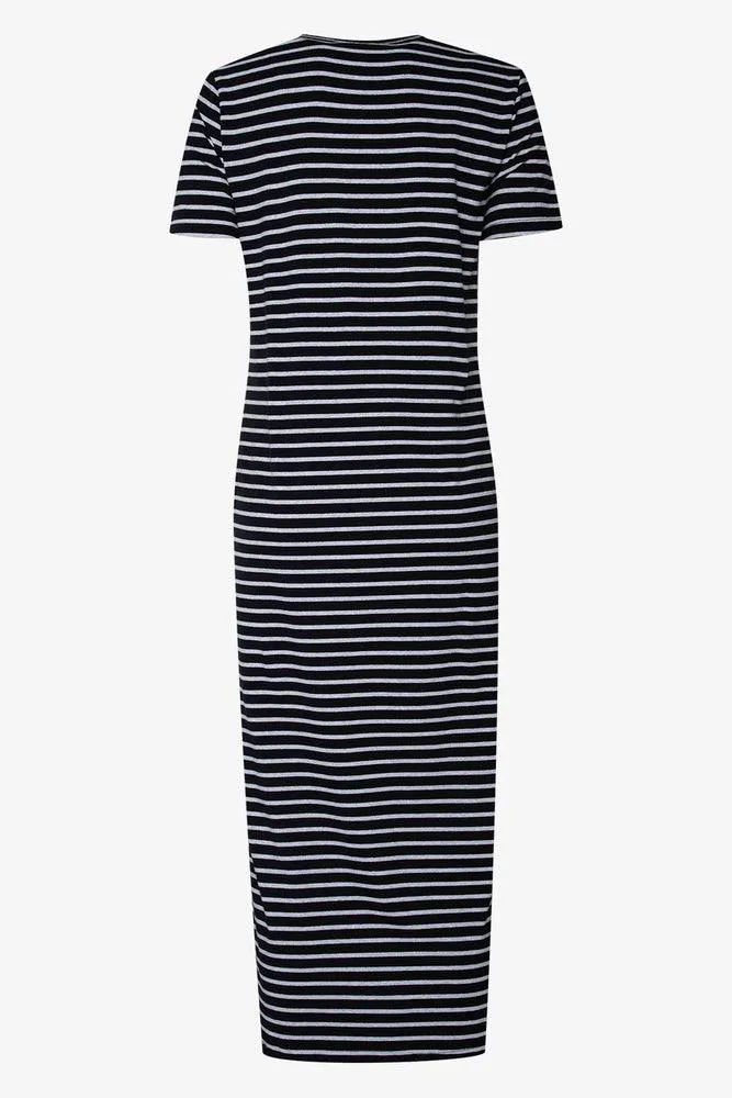 Stripe T-Shirt Dress Black