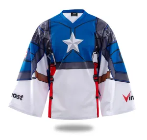 Sublimated Captain America Ice hockey Shirts