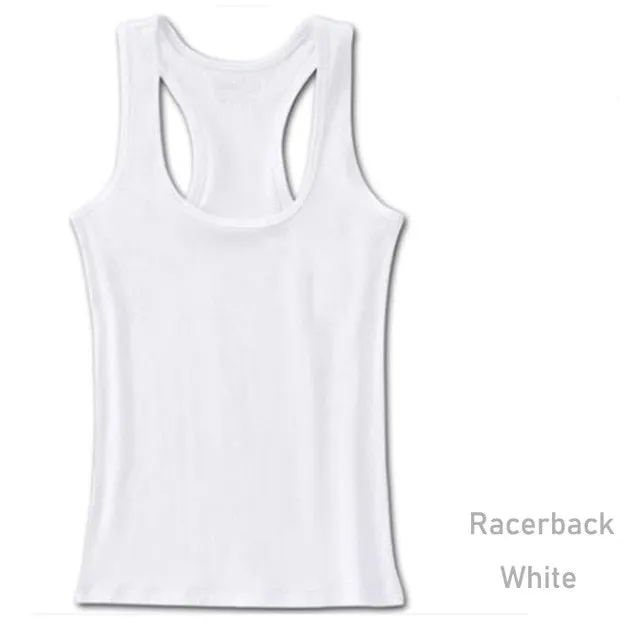 Summer Cotton Women Tank Top Fitness Sleeveless Sport Shirt Streetwear White Tanks