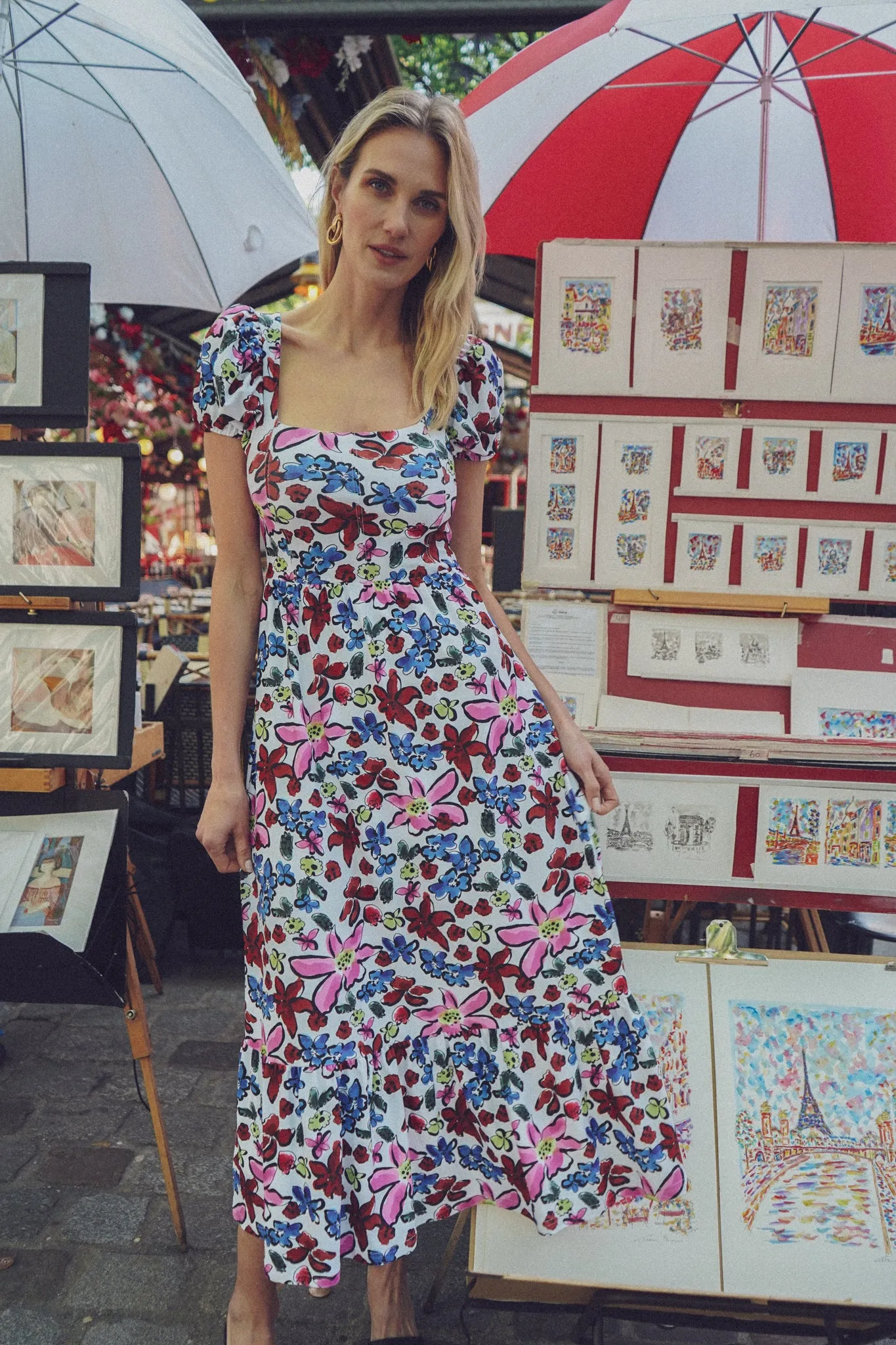 The Cornelia Dress - Abstract Garden