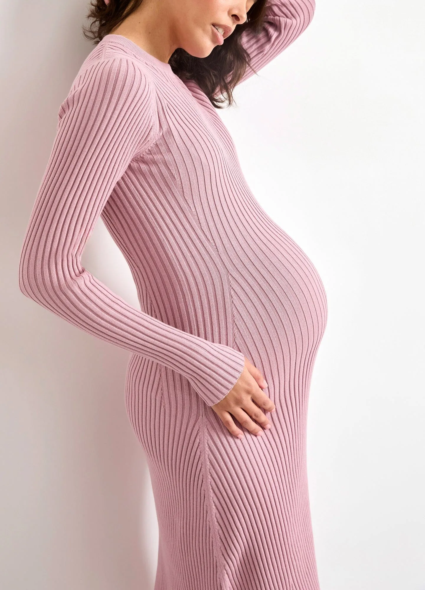 The Eliana Cotton Rib Sweater Dress