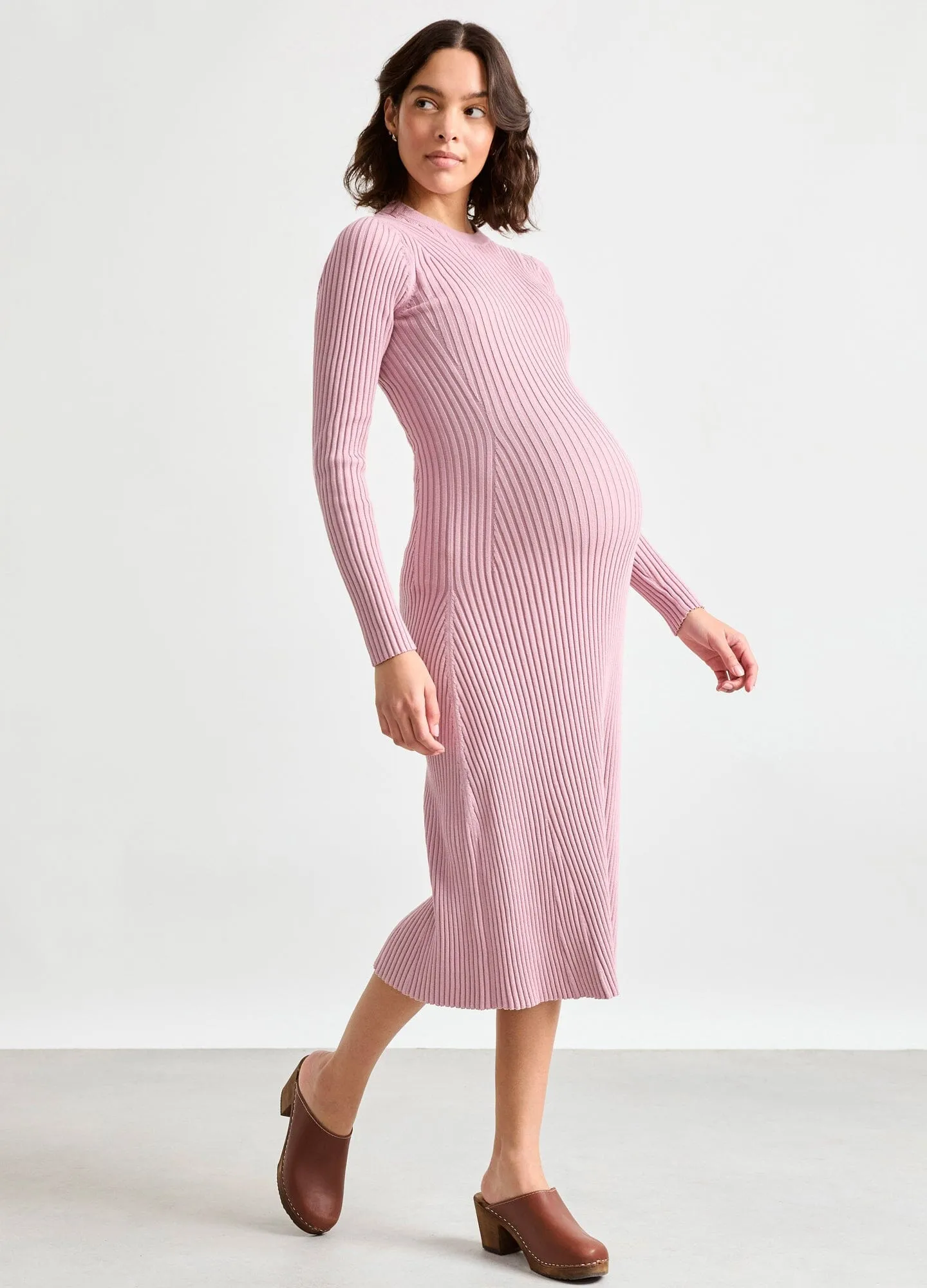 The Eliana Cotton Rib Sweater Dress