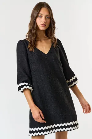 Tres Chic Boucle V-Neck Dress