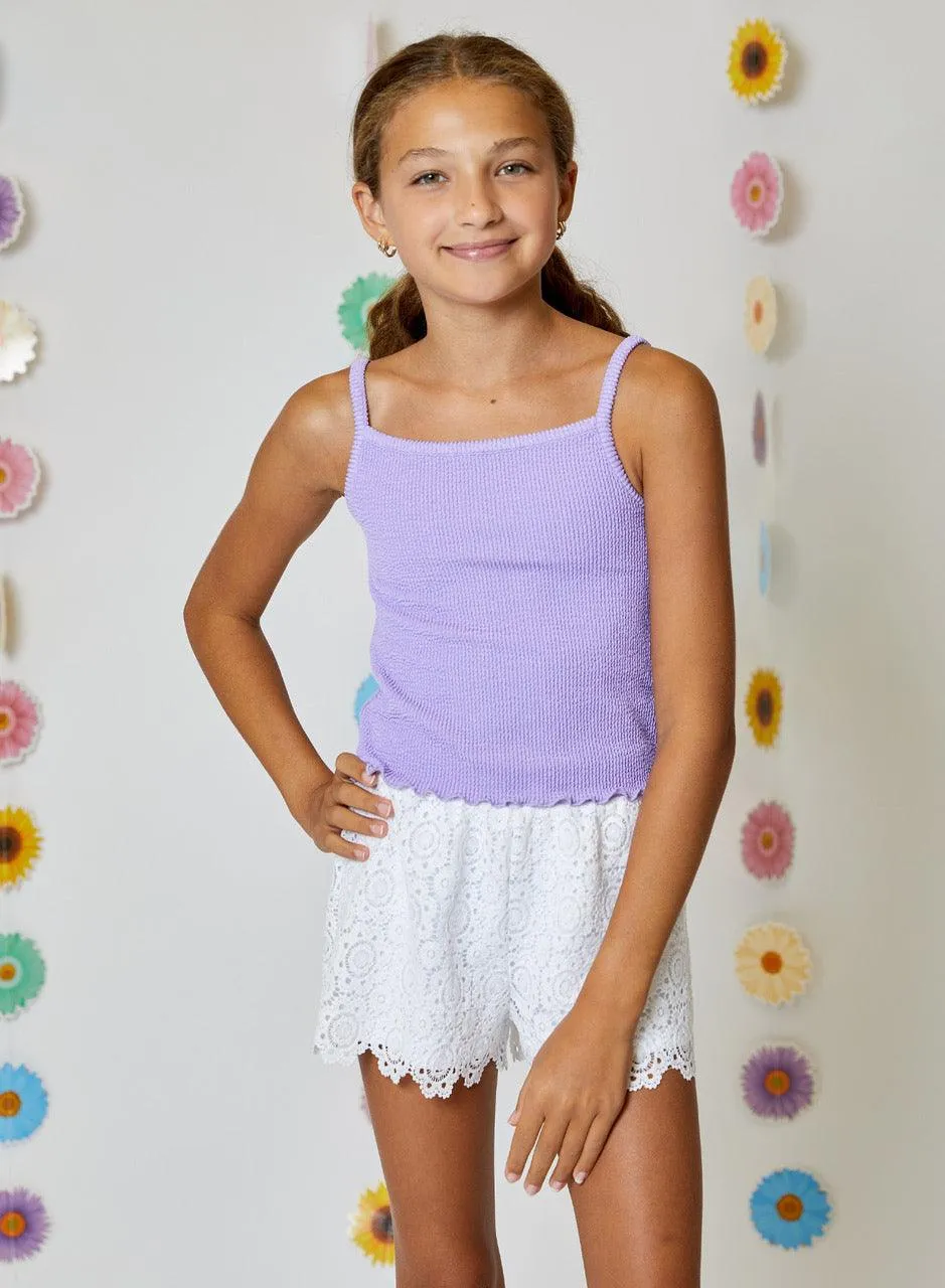 Tween Tops | Ribbed Tank in Lilac | Design History