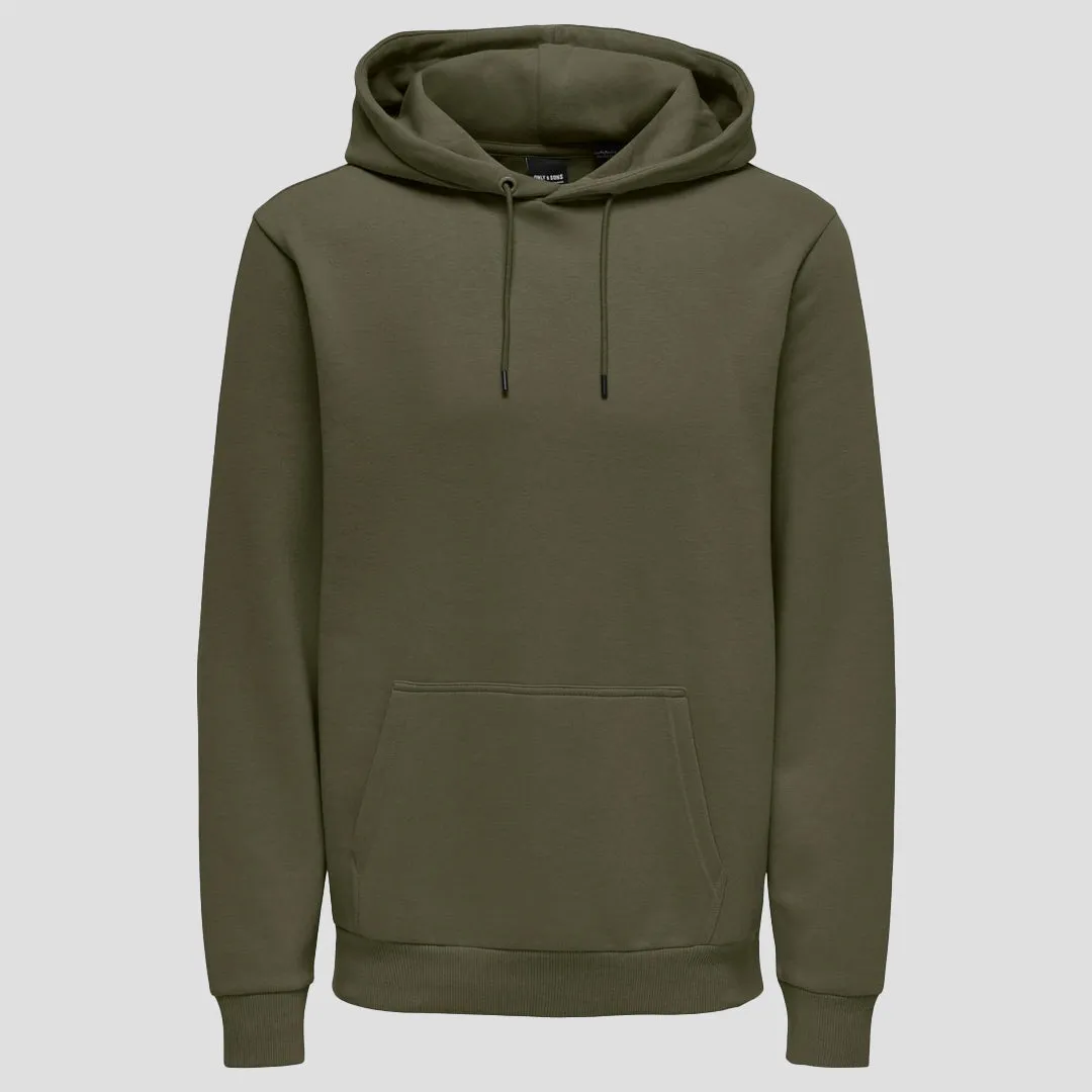 Unisex Premium Fleece - Plain Olive Green Hoodie