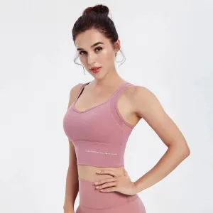 Vansydical Women Yoga Tank Tops Push Up Running Mesh Fitness Underwear Sports Bra