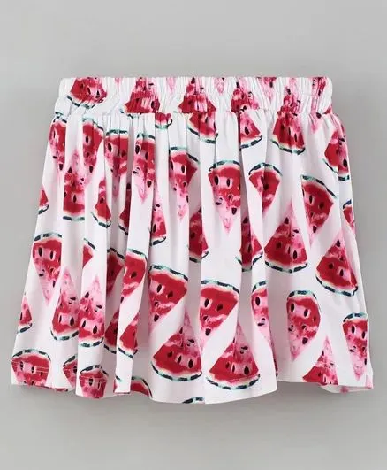 Watermelon Printed Skirt - Offwhite