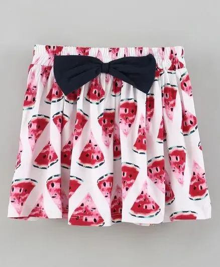 Watermelon Printed Skirt - Offwhite