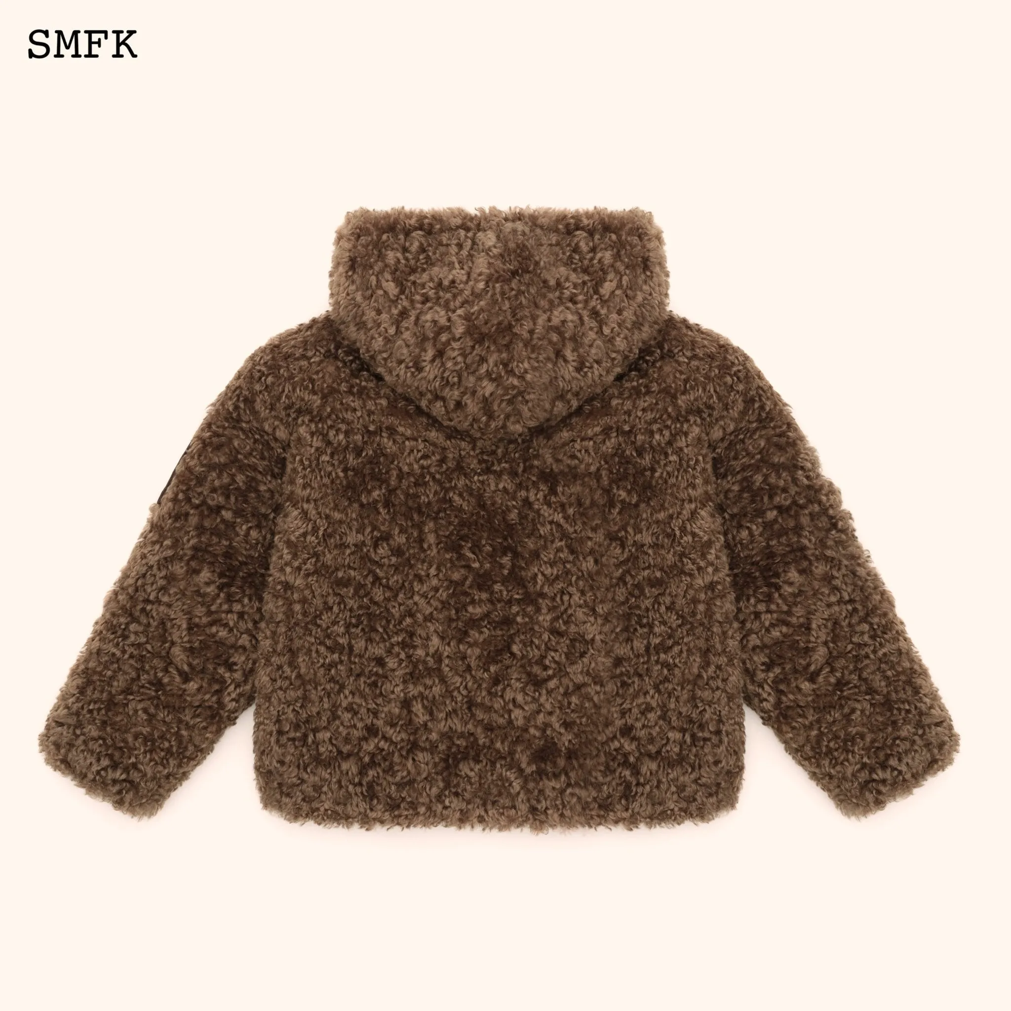 WildWorld Adventure Outdoor Faux Fur Hoodie In Brown