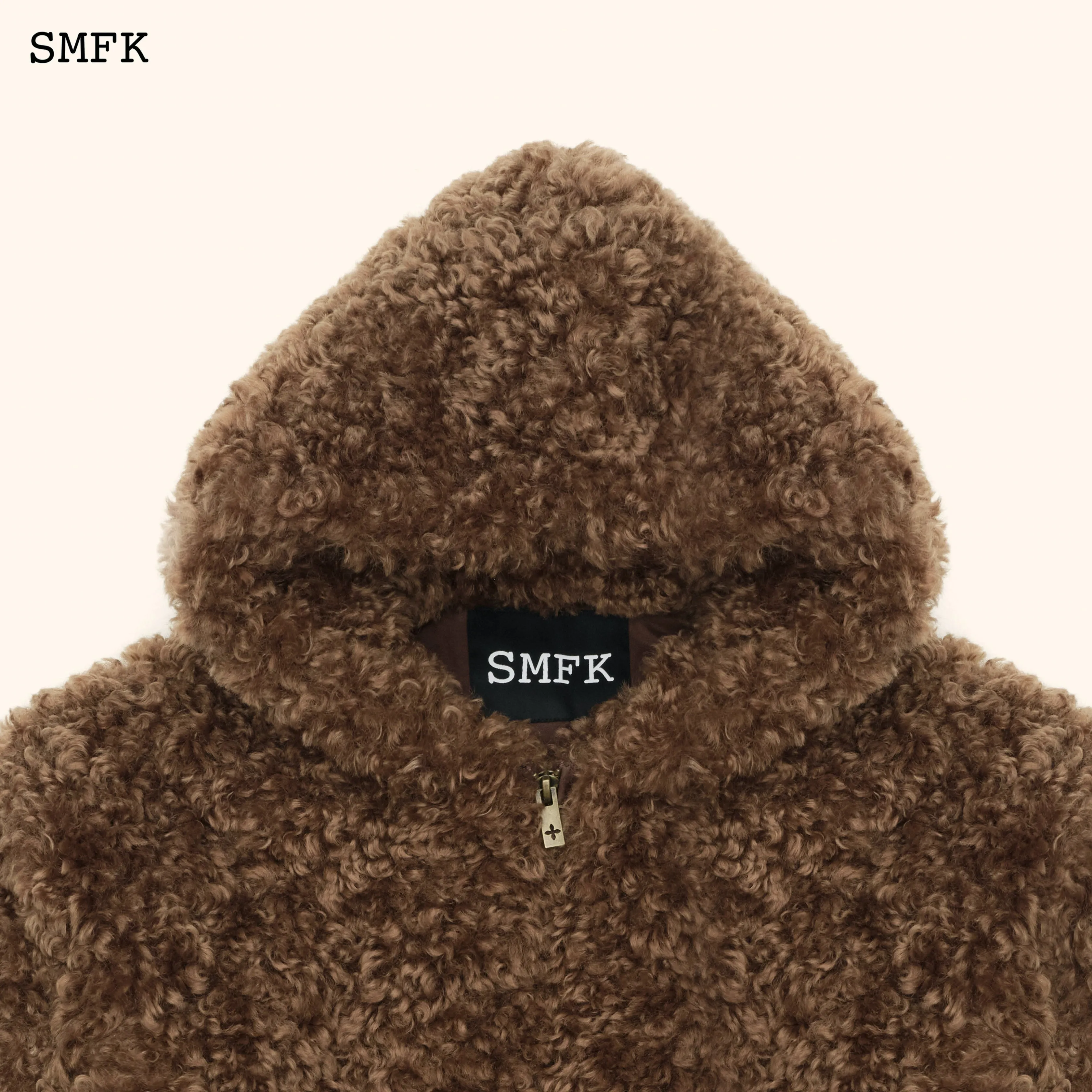 WildWorld Adventure Outdoor Faux Fur Hoodie In Brown